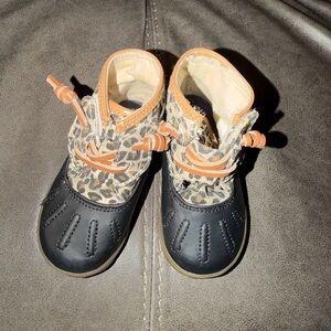Sperry infant Leopard Duck Boots